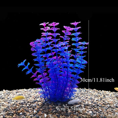 Artificial Aquarium Plants – Plastic Aquatic Underwater Plants for Fish Tank Decoration, Aquascaping & Aquarium Accessories