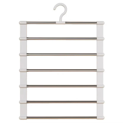 Cintre Multiple pour Pantalons – Organisateur de Placard Gain de Place avec Pinces Antidérapantes pour Pantalons, Jeans et Rangement de Vêtements