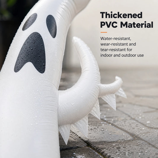 Large Inflatable Halloween Ghost Decoration – Standing PVC Ghost Yard Prop for Outdoor Lawn, Garden, Halloween Parties & Spooky Displays