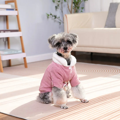 Autumn & Winter Fleece Dog Jacket – Warm Thickened Pet Coat for Small & Medium Dogs, Cozy Puppy Clothes for Cats, Schnauzers & Pugs