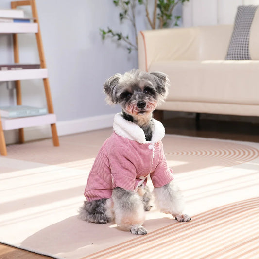 Autumn & Winter Fleece Dog Jacket – Warm Thickened Pet Coat for Small & Medium Dogs, Cozy Puppy Clothes for Cats, Schnauzers & Pugs