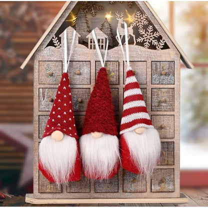 3PCS Swedish Handmade Plush Gnome Christmas Ornaments – Cute Hanging Decorations for Xmas Tree, Home, Holiday Party & Festive Decor
