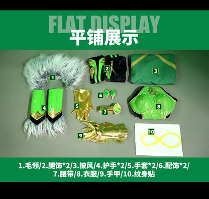 Lady Loki Cosplay Costume Set – Loki Laufeyson “God of Lies / God of Evil” Female Version Full Outfit (Game Cosplay Series with Accessories)