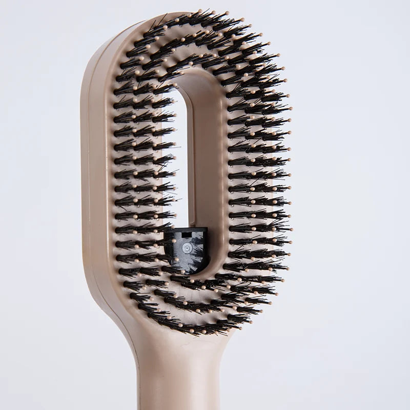 2-in-1 Detangling Spray Hair Brush with Water Mist Bottle – Anti-Static Scalp Massage Comb for All Hair Types