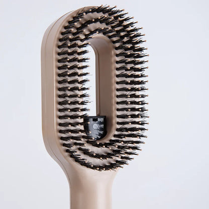 2-in-1 Detangling Spray Hair Brush with Water Mist Bottle – Anti-Static Scalp Massage Comb for All Hair Types