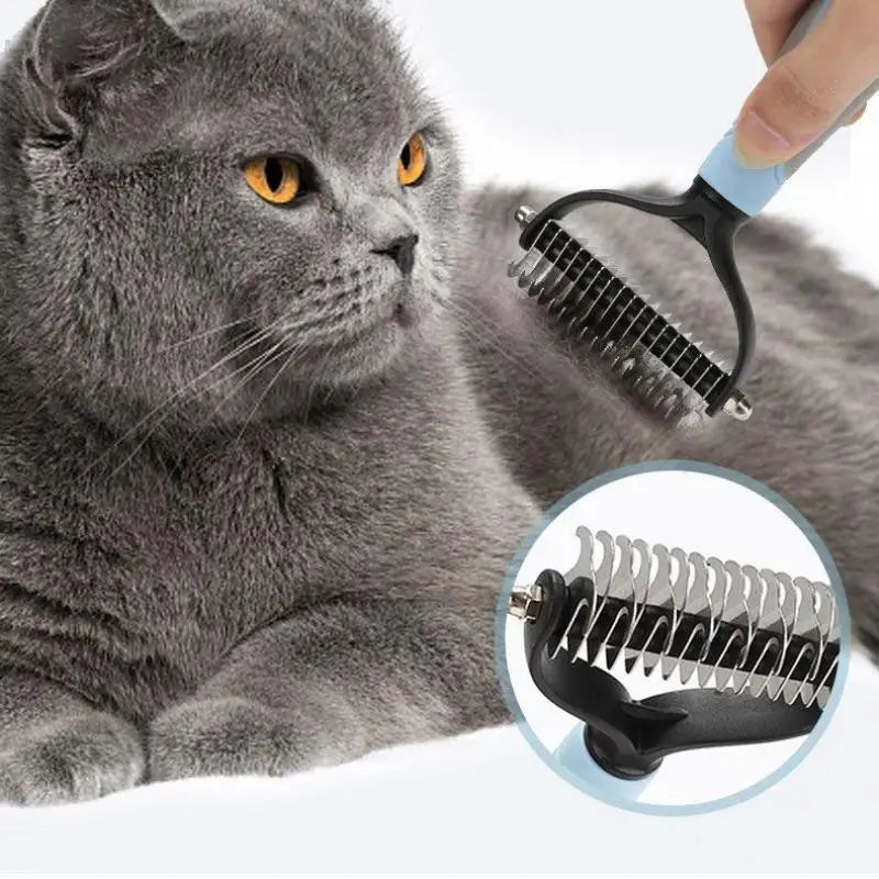 Professional Pet Deshedding Comb Dog & Cat Hair Removal Brush Fur Trimmer Grooming Tool