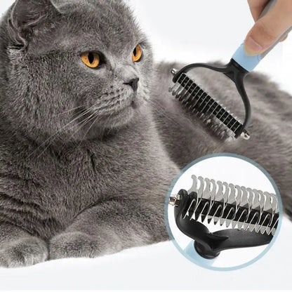 Professional Pet Deshedding Comb Dog & Cat Hair Removal Brush Fur Trimmer Grooming Tool
