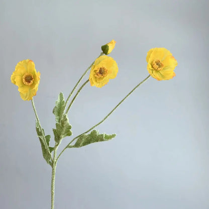4 Heads Artificial Poppy Bouquet – Realistic Faux Flowers for Home Décor, Garden, Wedding Decoration, Party Arrangements & DIY Floral Projects