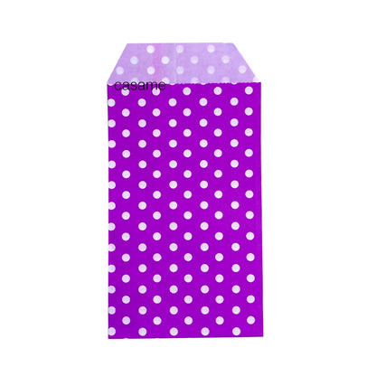 10/25/50PCS Mini Bolsas de Regalo de Papel Kraft con Lunares para Boda, Cumpleaños, Recuerdos de Fiesta, Invitaciones, Tarjetas de Felicitación y Pequeños Regalos