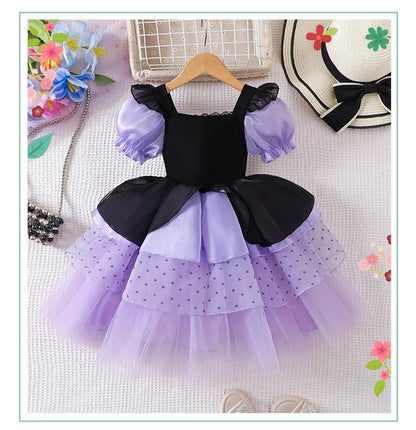 2026 Gothic Lolita Witch Costume Dress – Japanese-Inspired Ruffle Bow Princess Dress for Halloween, Christmas & Parties