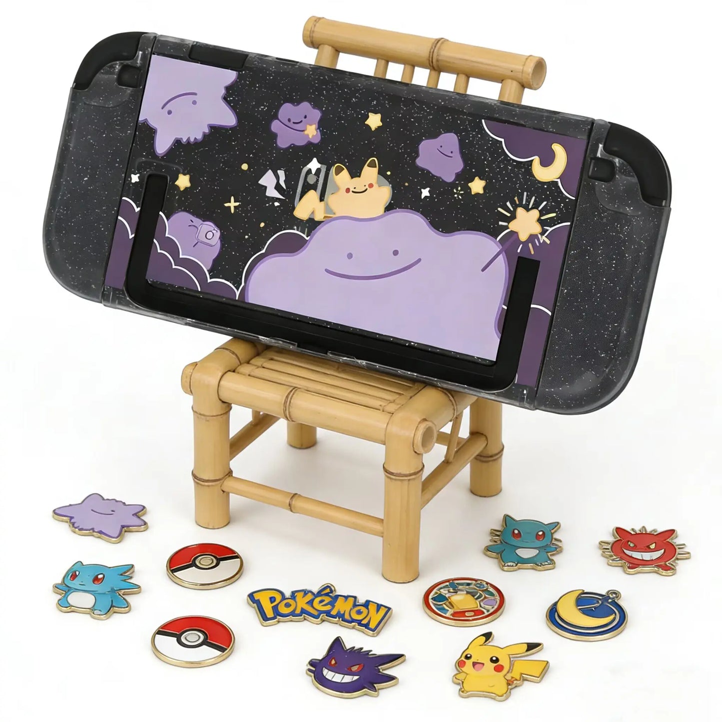 Pokémon Nintendo Switch 2 Protective Case – Split Ditto & Pikachu Anti-Scratch Cover for NS2 Console & Gaming Accessories