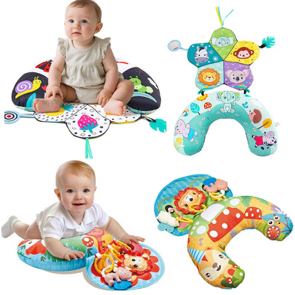 Coussin de Temps sur le Ventre pour Bébé et Jouet Sensoriel à Contraste Élevé – Coussin de Soutien Réversible Noir et Blanc pour Nouveau-né pour le Redressement de la Tête et le Développement Précoce