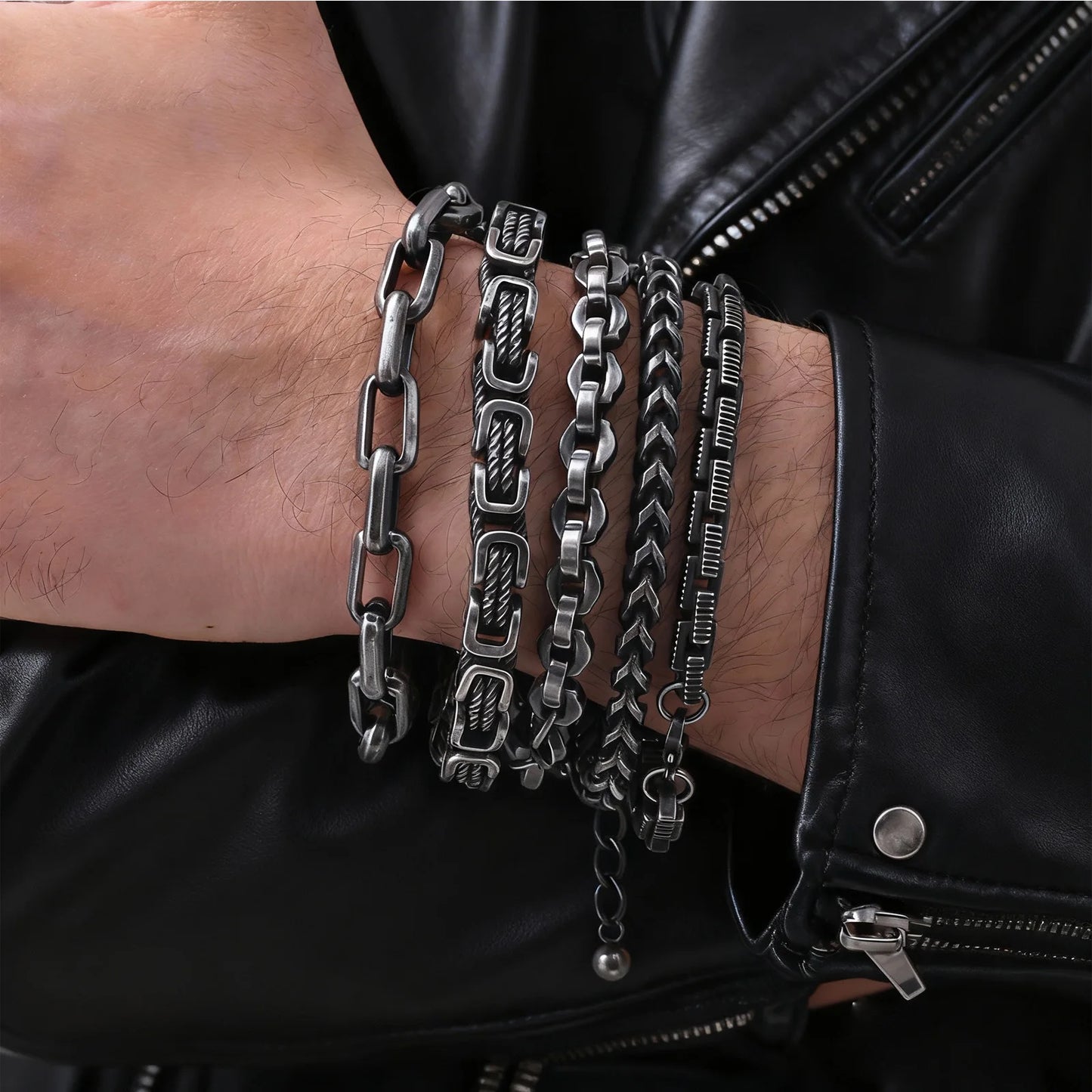 Vintage Byzantine Chain Bracelet – Stainless Steel Braided Link Wristband for Men & Boys | Retro Fashion Jewelry Gift for Father