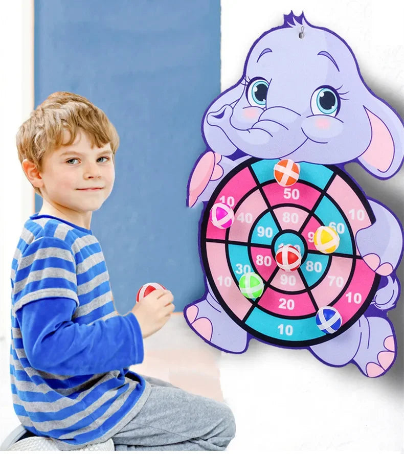 Educational Dart Board Baby Toy with Sticky Ball Darts – Indoor Montessori Sports Game for Children (Ages 3–7)