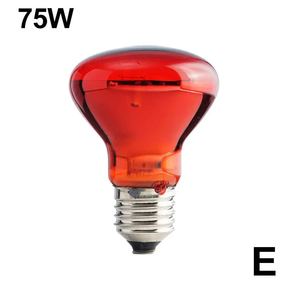 E27 Infrared Poultry Heat Bulb 25W-100W – Adjustable Heat Lamp for Reptiles, Amphibians, Plants, Pets & Livestock