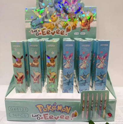 1/5/10PCS Pokémon Eeveelution Blind Box Gel Pens – Cute Anime School Stationery Black Ink Signature Pens