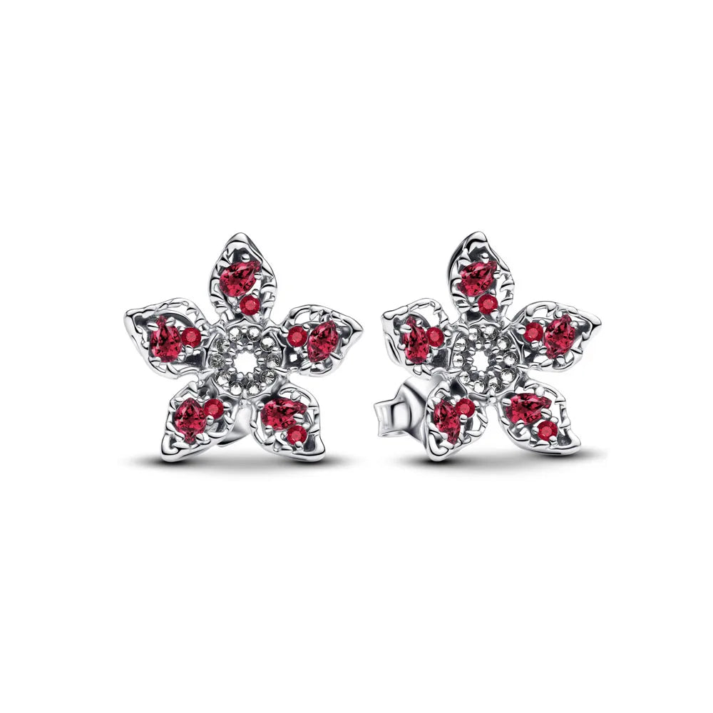 Juego de pendientes de tuerca de plata de ley 925 con hoja cuadrada, sol y luna para mujer, exquisito regalo de joyería europea