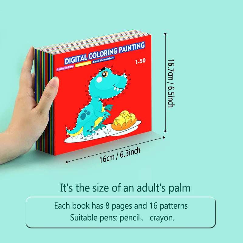 Libro de dibujo para niños – Cuaderno de práctica de garabatos con aprendizaje de números, juegos de dibujo para educación temprana, libro de actividades de arte creativo y divertido regalo navideño para niños