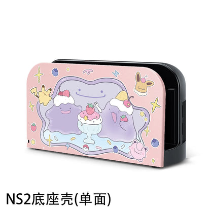 Coque de protection Pokémon Switch 2 – Étui rigide mat motif Métamorph avec prise en main souple pour console de jeu compatible avec la station d'accueil