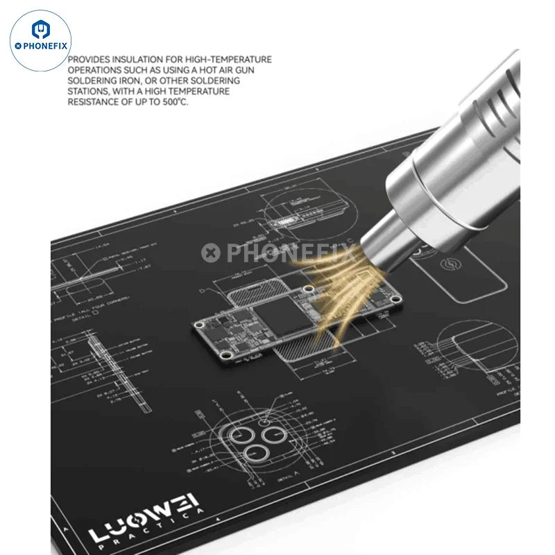 Tapete de soldadura de silicona ESD - Alfombrilla de trabajo antiestática resistente al calor para reparación de productos electrónicos y PCB