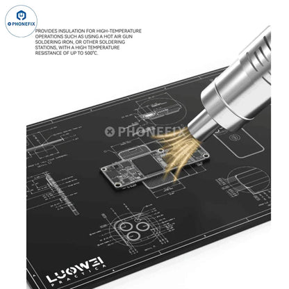 Tapete de soldadura de silicona ESD - Alfombrilla de trabajo antiestática resistente al calor para reparación de productos electrónicos y PCB