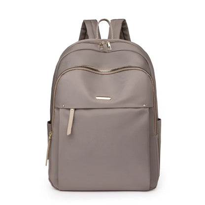 Women's Waterproof Nylon Backpack – Lightweight Multi-Pocket School & Travel Daypack with Zipper, Elegant Casual Leisure Backpack