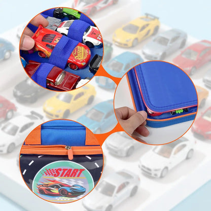 Toy Car Storage Case – Portable Diecast Car Organizer Compatible with Hot Wheels, Matchbox, LEGO & More, Carrying Holder for Toy Cars