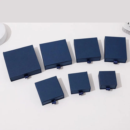 10 Cajas de regalo de joyería de papel para anillos, pendientes, collares, pulseras y empaques de recuerdos de boda