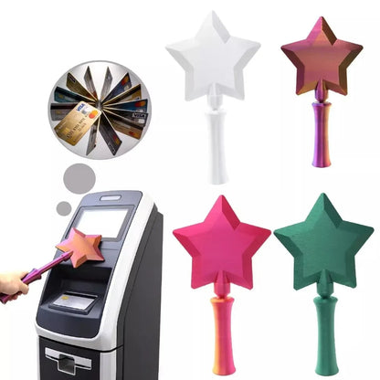 3D Printed Magic Star Wand Stand – Portable Credit Card Holder Desktop Organizer & Display Accessory