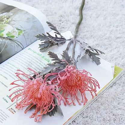 Flores artificiales de crisantemo araña – Decoración floral de crisantemo sintético realista para el hogar, habitaciones, bodas, Navidad, Pascua y arreglos de mesa