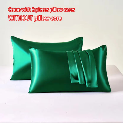 Satin Pillowcase Set of 2 – Soft Cooling Pillow Covers for Hair & Skin