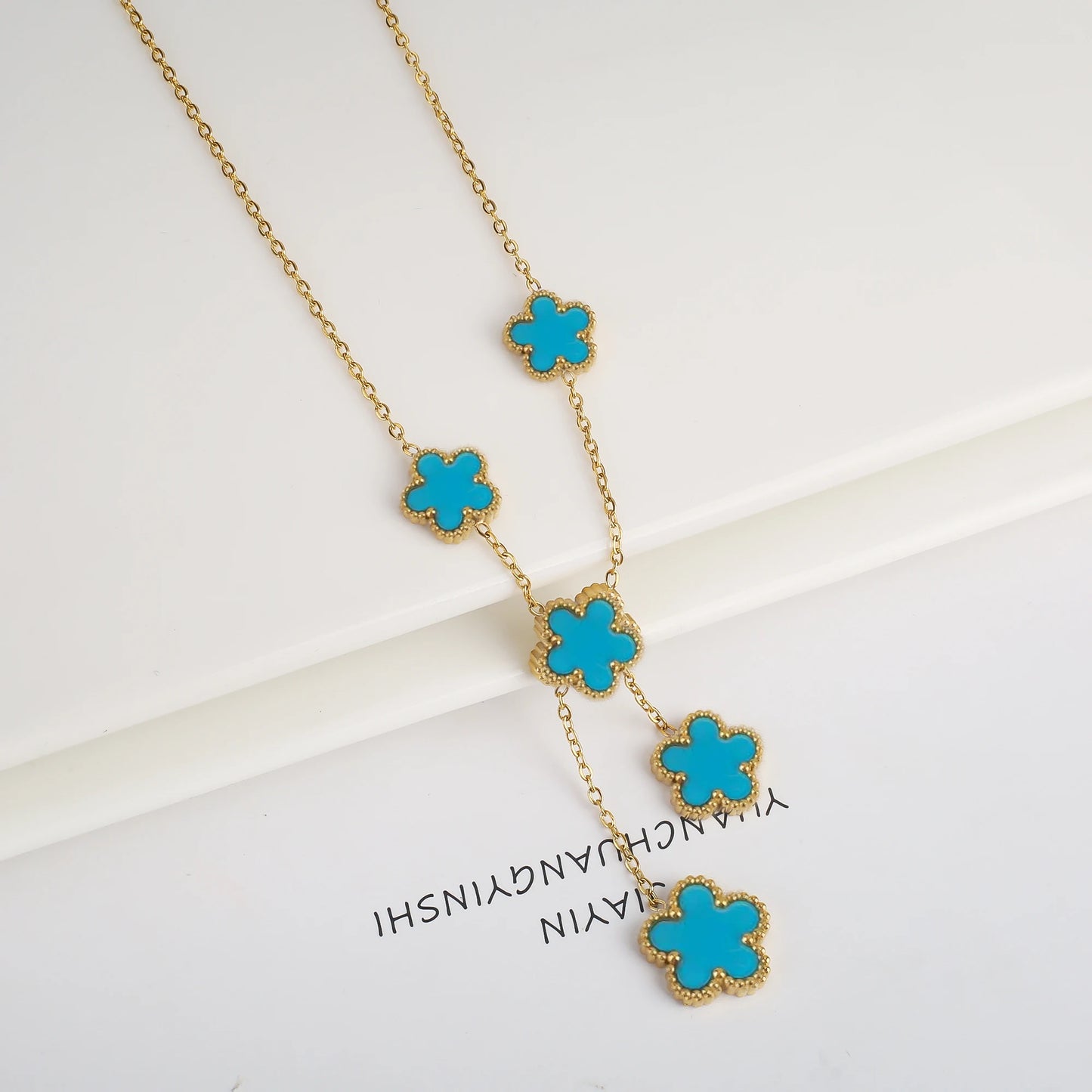 Stainless Steel Five Leaf Flower Clover Bracelet for Women Girls Adjustable Laser Petal Classic Brand Jewelry Gift