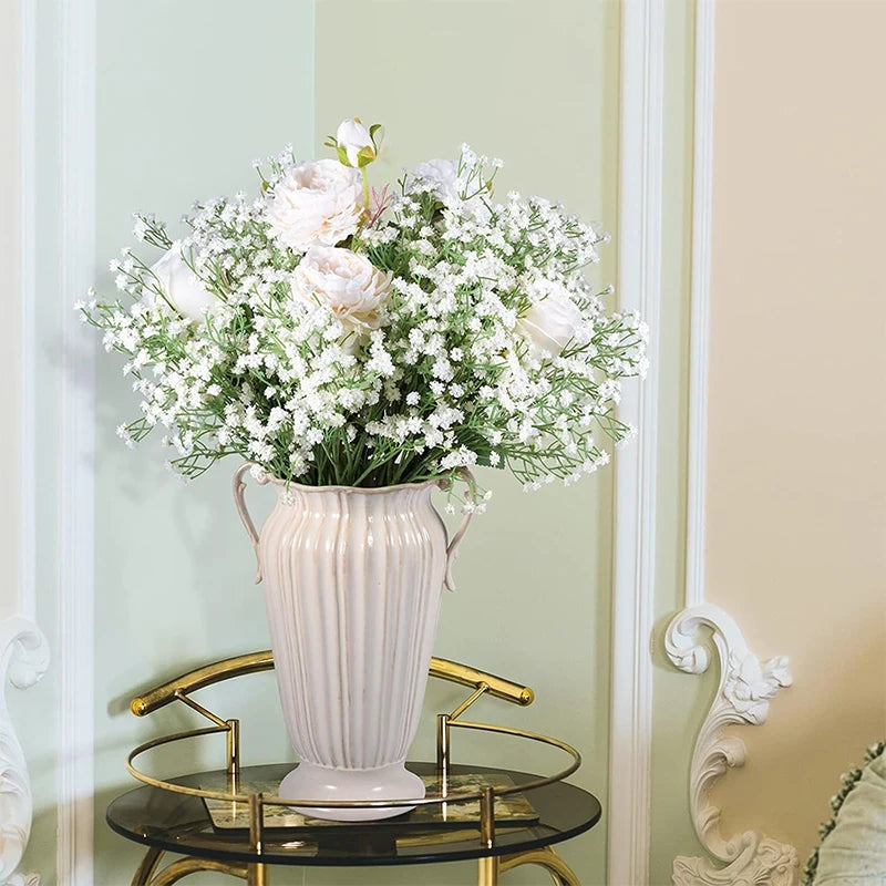 1 Fleur Artificielle Haleine de Bébé de 63 cm – Gypsophile Artificiel Réaliste pour Bouquets DIY, Mariages, Fêtes et Décoration Intérieure