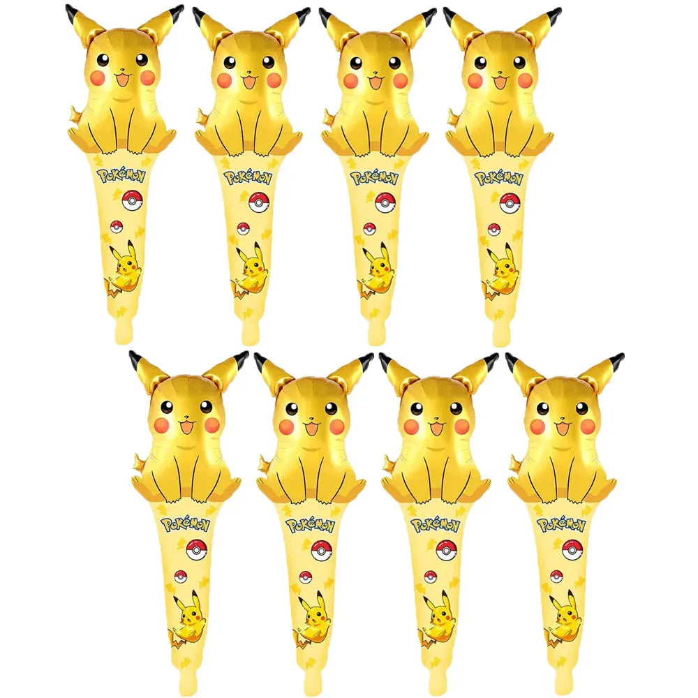 Pokémon Standing Foil Balloon – Pikachu Cartoon Hand Stick Balloon for Boys & Girls Birthday Party Decorations & Baby Shower Supplies
