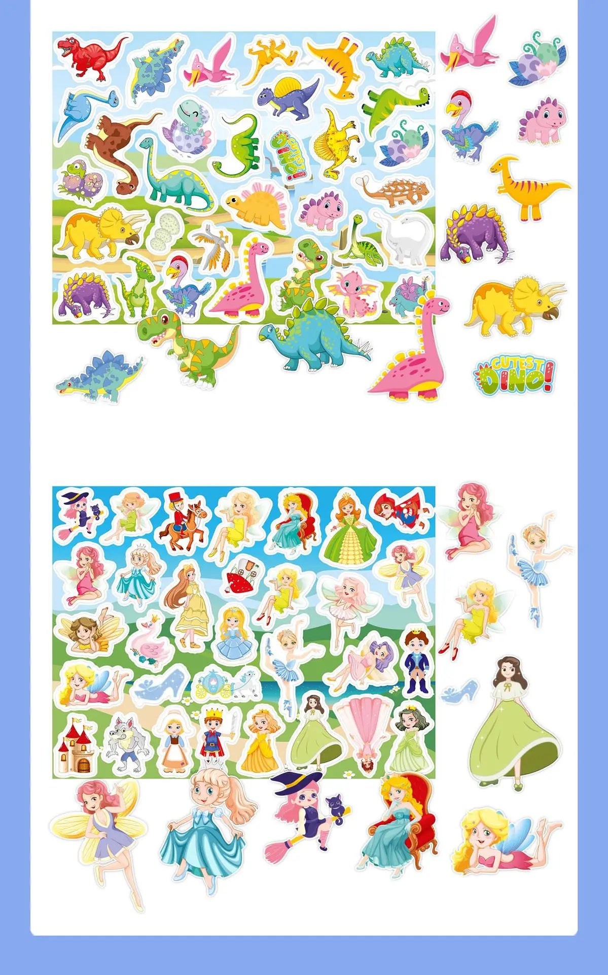 Kids Reusable Scene Sticker Book – DIY Cartoon Animal Puzzle Sticker Game, Early Learning Cognition Toy, Creative Educational Activity Gift for Children
