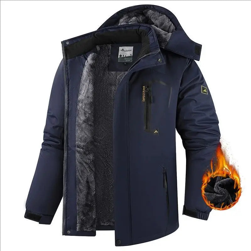 Unisex Thermal Ski Jacket – Windproof & Waterproof Winter Parka with Fleece Lining, Warm Outdoor Climbing Coat for Men & Women