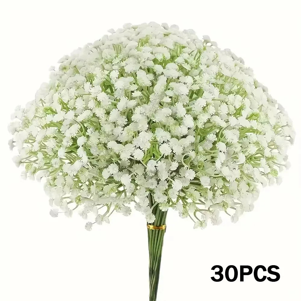 50 Fleurs Artificielles Souffle de Bébé – Gypsophile Fausses Tiges Florales Réalistes pour Bouquets de Mariage, Décoration Nuptiale, Décoration de Maison et Événements