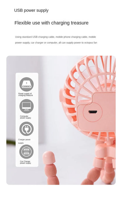 Ventilador portátil con clip para cochecito - Ventilador de refrigeración para bebés recargable por USB de 600 mAh con 3 velocidades para el hogar, viajes y actividades al aire libre