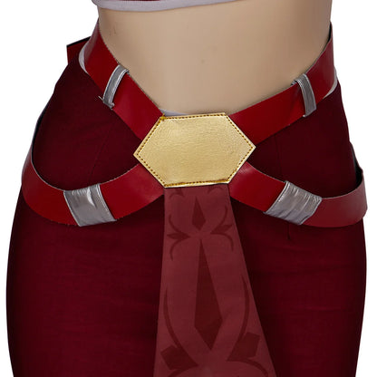 Ahsoka Red Cosplay Costume with Hat for Adult Women, Plus Size