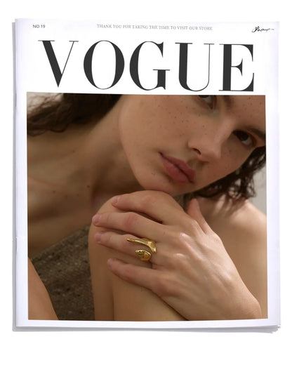 Anillo de Acero Inoxidable Ajustable Geométrico – Anillo de Moda Minimalista con Baño de Oro PVD para Mujer