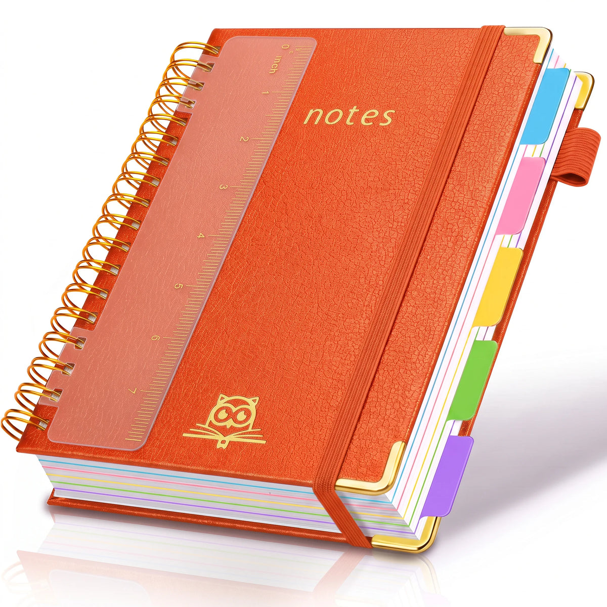 A5 Hardcover Spiral Notebook – 300 Pages 5-Subject Journal with Dividers & Tabs, 6.2×8.2" Notebook for Work & Study