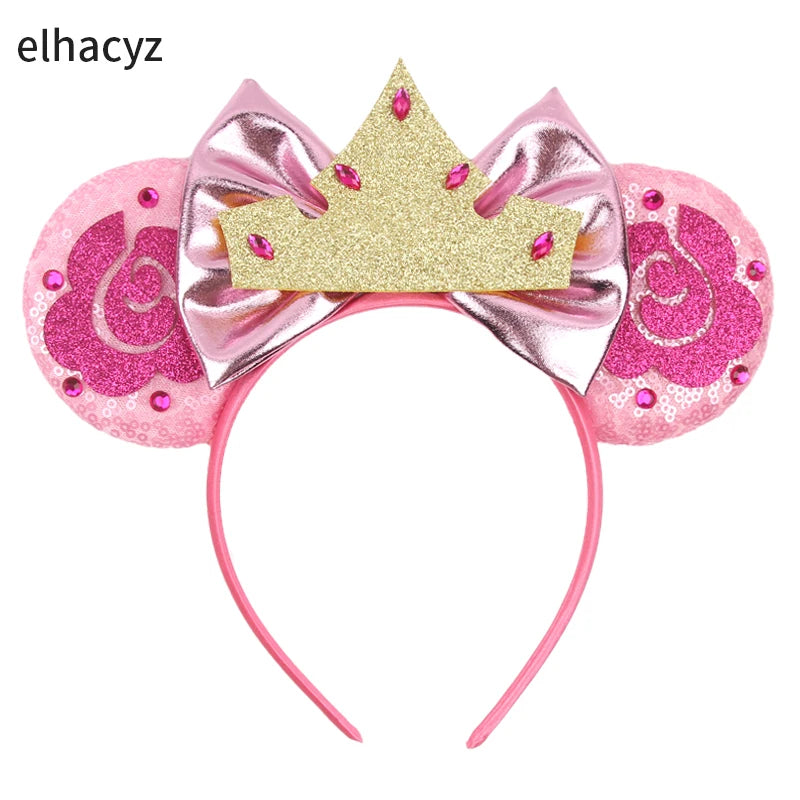 Diadema con Orejas de Rana de la Princesa Tiana – Diadema con Lazo y Corona Inspirada en Disney para Mujeres y Niñas | Accesorios para el Pelo de Festival y Niños