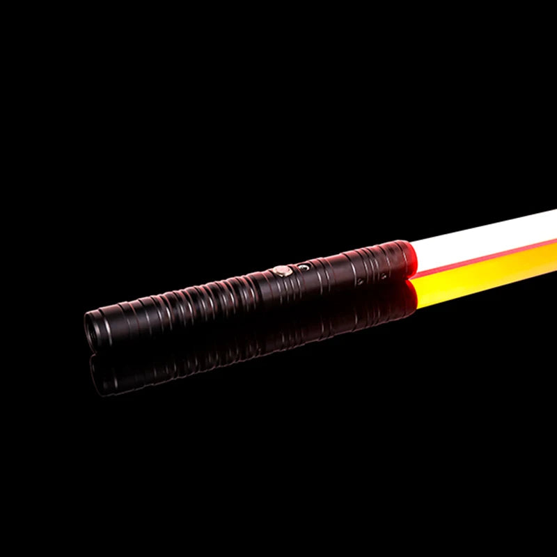 RGB Metal Lightsaber – Dueling Smooth Swing Laser Sword, 16 Color Changing & 16 Sound Effects, FOC Rave Flashing Toy Saber