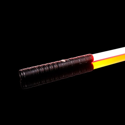 RGB Metal Lightsaber – Dueling Smooth Swing Laser Sword, 16 Color Changing & 16 Sound Effects, FOC Rave Flashing Toy Saber