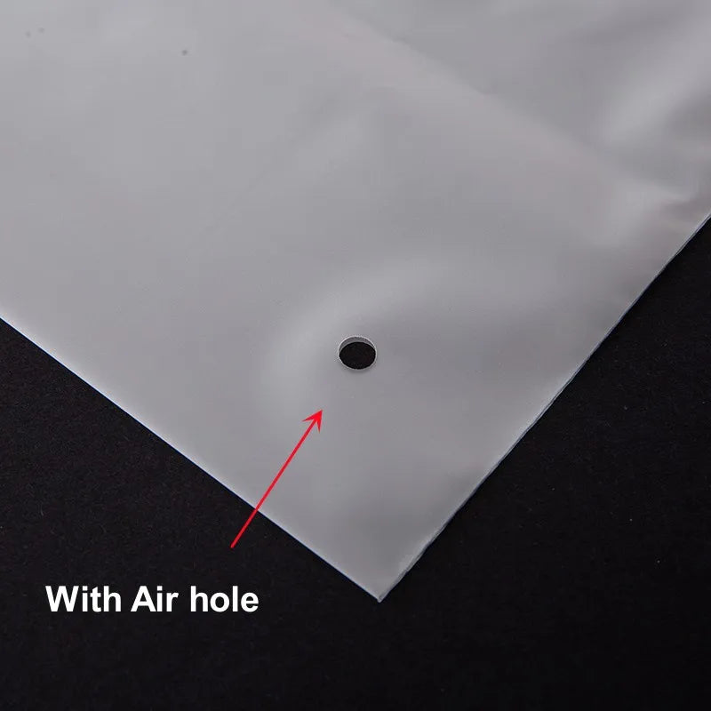 Matte Frosted Zipper Packaging Bags for Clothing, Shirts, Socks, Storage & Shipping – Reusable Plastic Pouches