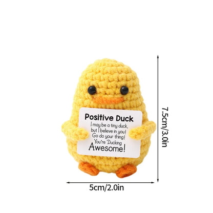 Poupée Pomme de Terre Énergétique Positive au Crochet – Figurine Mignonne en Tricot à Serrer, Artisanat Animalier Kawaii Fait Main au Crochet & Cadeau de Noël