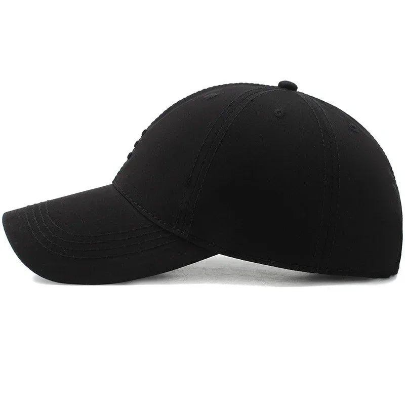 4-Color Soft Cotton Baseball Cap – Unisex Snapback Dad Hat with Three-Bar Design for Men & Women, Casual Outdoor Sports