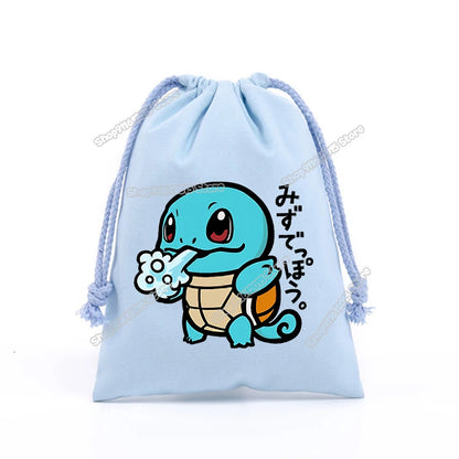 Pokémon Drawstring Storage Bags – Pikachu, Squirtle, Charmander & Charizard Party Gift Pouch