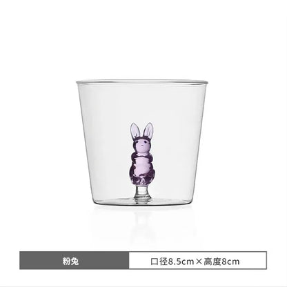 3D Animal Glass Coffee Mug – Heat-Resistant Figurine Drinking Cup with Cute Squirrel & Cactus Design, Novelty Christmas Gift for Women
