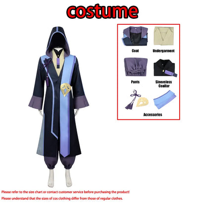 Cosmic Princess Kaguya Inspired Cosplay Costume – Komazawa Rai Mikado Akira Uniform Set with Wig for Men Halloween, Carnival & Roleplay Party